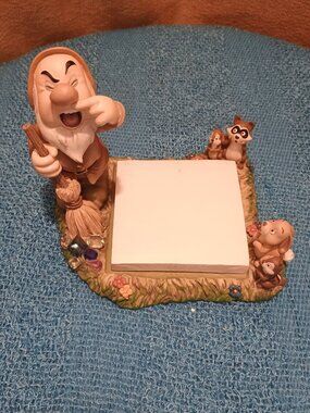 Vintage Seven Dwarfs Memo Pad Holder.